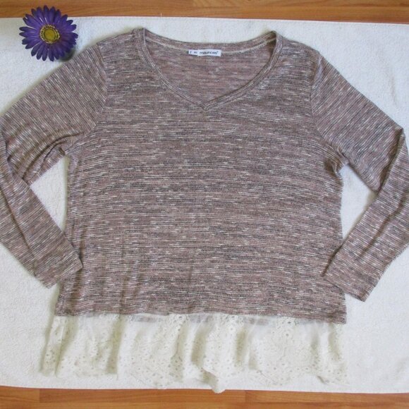 MAURICES Blouse Size 2 Long Sleeve Knit Tunic - Picture 6 of 8